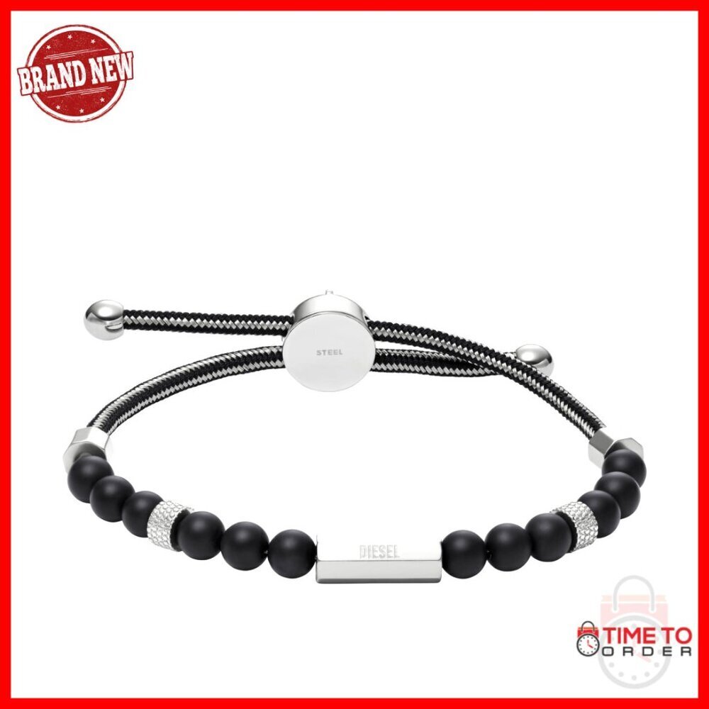Stainless Steel Beaded Bracelet Adjustable Slider Closure Stackable